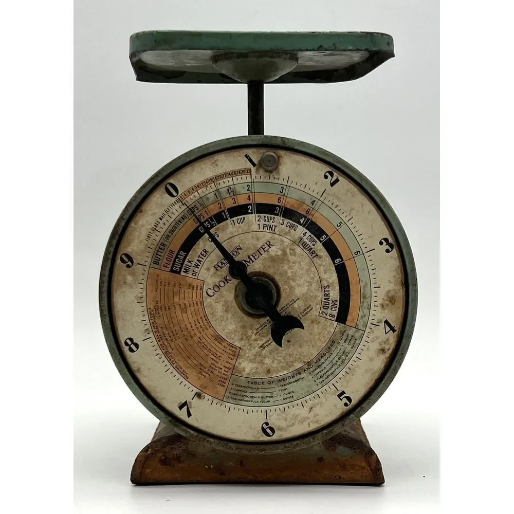 Antique 1930s Hanson Cook-O-Meter Kitchen‎ Scale 10 Pounds